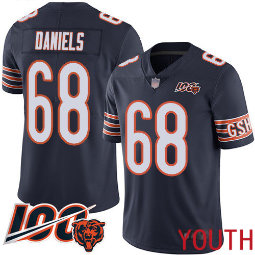 Chicago Bears Limited Navy Blue Youth James Daniels Home Jersey NFL Football 68 100th Season